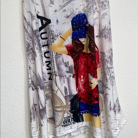 3/$25 NWT! Beautiful Asian/Japanese Tank Top - Picture 3 of 6